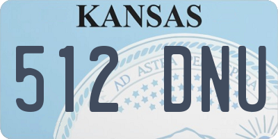 KS license plate 512DNU