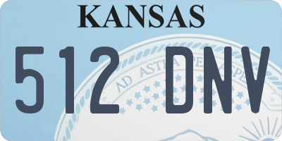 KS license plate 512DNV