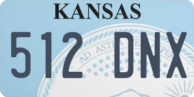 KS license plate 512DNX