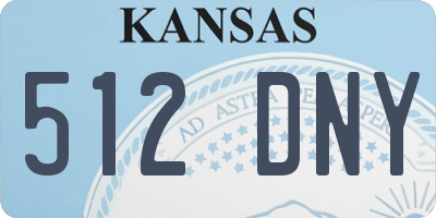 KS license plate 512DNY