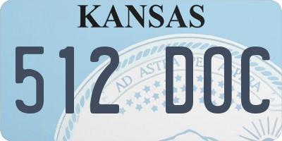 KS license plate 512DOC
