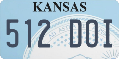 KS license plate 512DOI