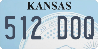 KS license plate 512DOQ