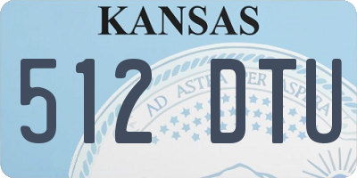 KS license plate 512DTU