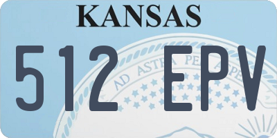 KS license plate 512EPV