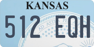 KS license plate 512EQH