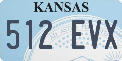 KS license plate 512EVX