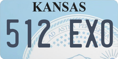 KS license plate 512EXO