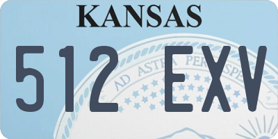 KS license plate 512EXV