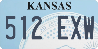 KS license plate 512EXW