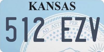 KS license plate 512EZV