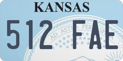 KS license plate 512FAE