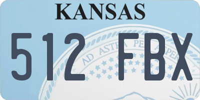 KS license plate 512FBX