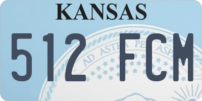 KS license plate 512FCM