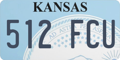 KS license plate 512FCU