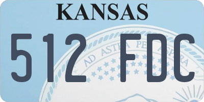 KS license plate 512FDC