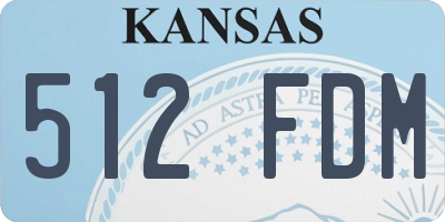 KS license plate 512FDM