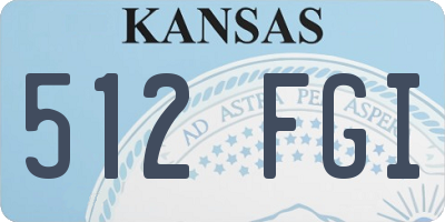 KS license plate 512FGI