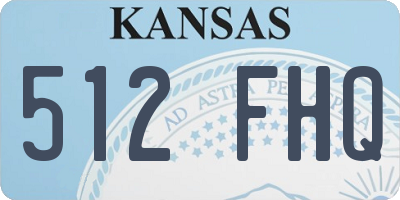 KS license plate 512FHQ
