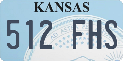 KS license plate 512FHS