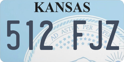 KS license plate 512FJZ