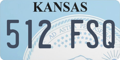 KS license plate 512FSQ