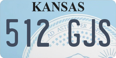 KS license plate 512GJS