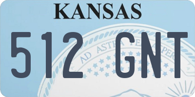 KS license plate 512GNT