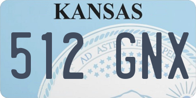 KS license plate 512GNX