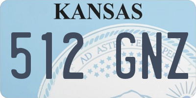 KS license plate 512GNZ
