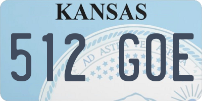 KS license plate 512GOE