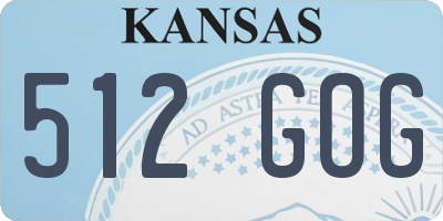 KS license plate 512GOG