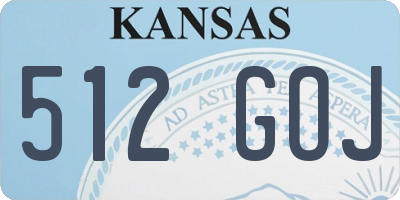 KS license plate 512GOJ
