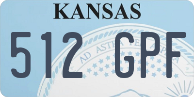 KS license plate 512GPF