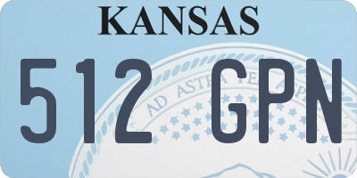 KS license plate 512GPN