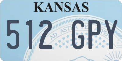 KS license plate 512GPY