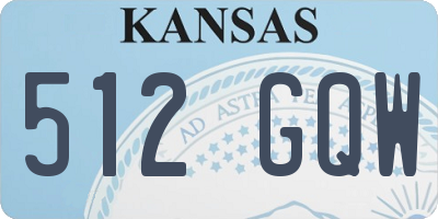 KS license plate 512GQW