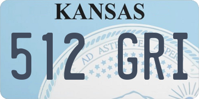 KS license plate 512GRI
