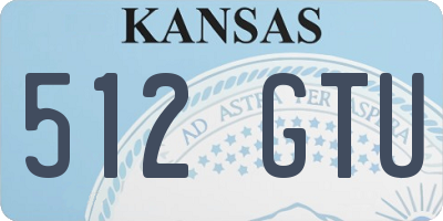 KS license plate 512GTU