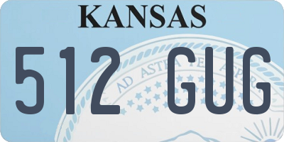 KS license plate 512GUG