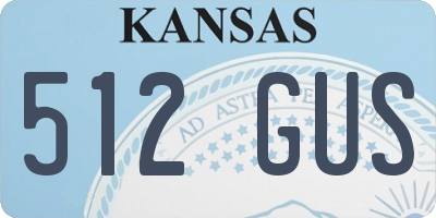 KS license plate 512GUS