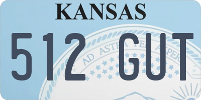 KS license plate 512GUT