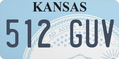 KS license plate 512GUV