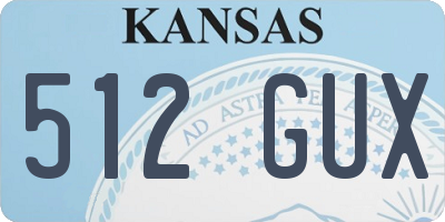 KS license plate 512GUX