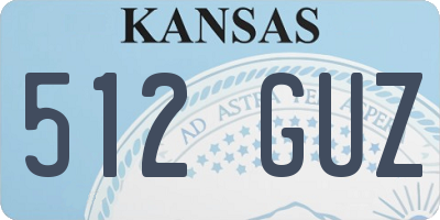 KS license plate 512GUZ