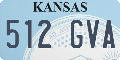 KS license plate 512GVA