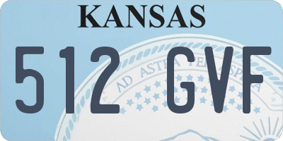 KS license plate 512GVF