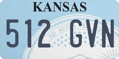 KS license plate 512GVN