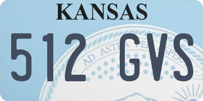 KS license plate 512GVS