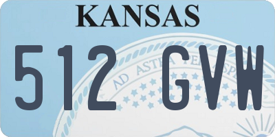 KS license plate 512GVW